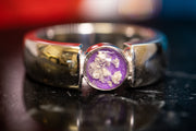 circle ring with cremains